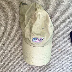 Vineyard vines American flag whale baseball cap Kakhi